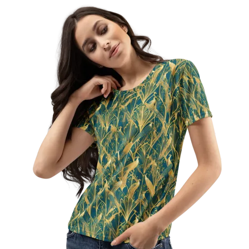 Gilded Aviary on a Women's Crew Neck T-Shirt