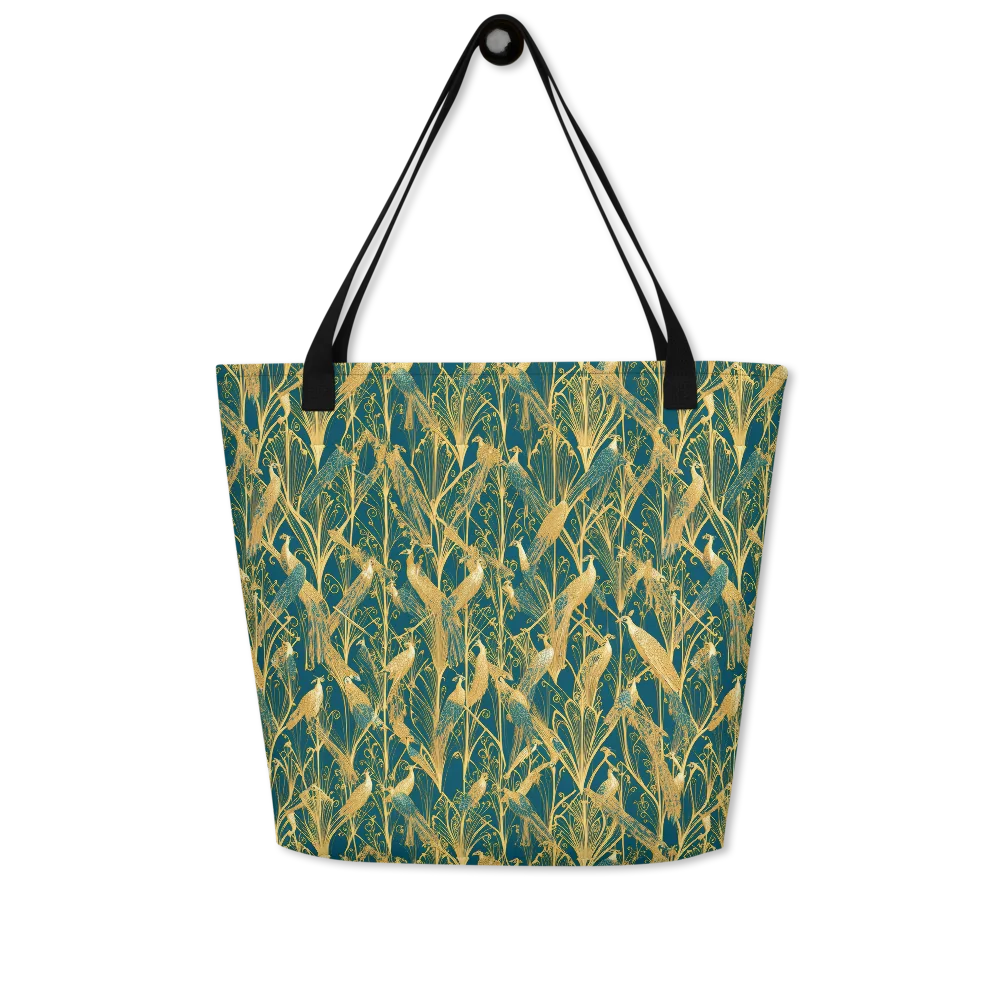Gilded Aviary on Large Tote Bag W/ Pocket — Front
