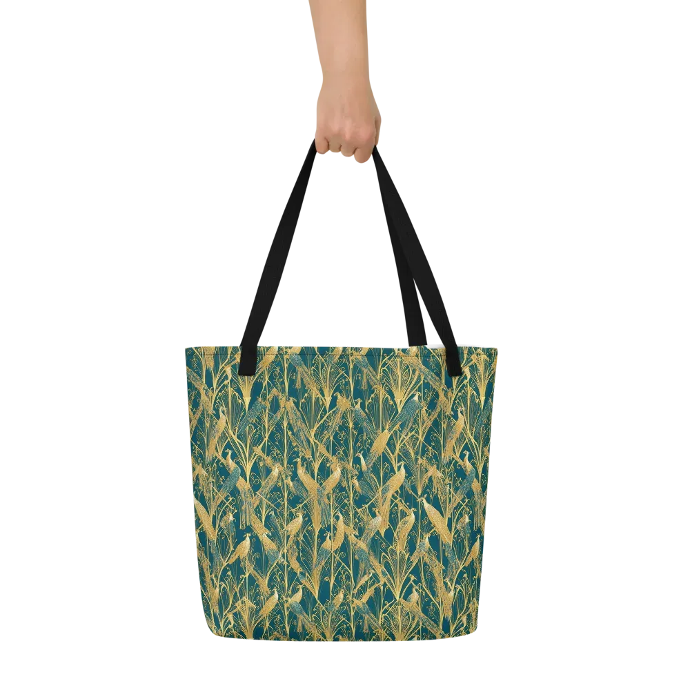 Gilded Aviary on Large Tote Bag W/ Pocket — Front