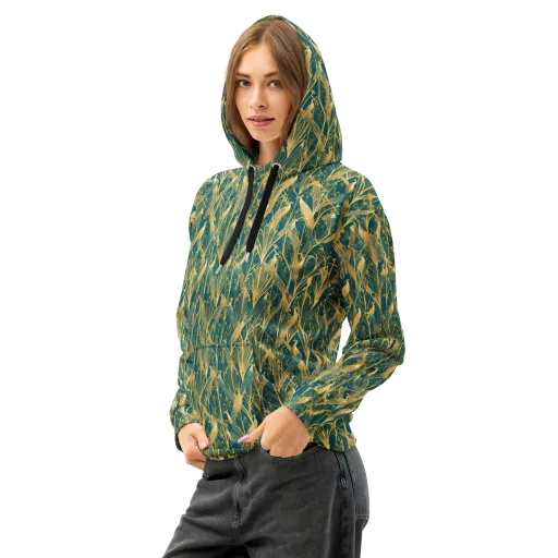 Gilded Aviary on a Cotton Hoodie