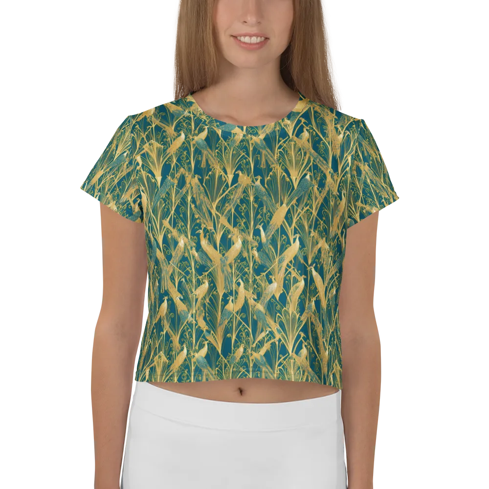 Gilded Aviary on Crop Tee — Front