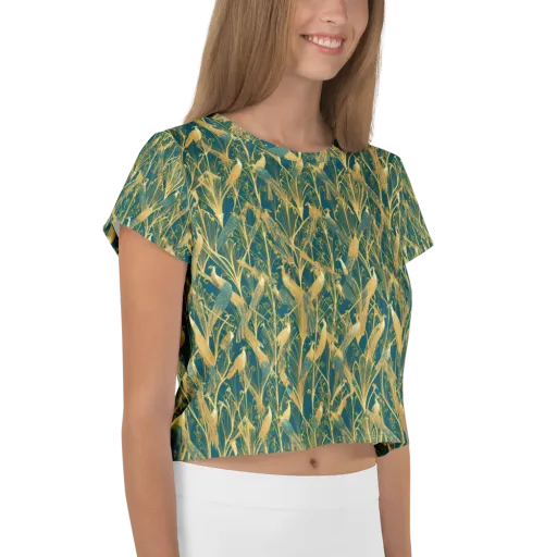 Gilded Aviary on a Crop Tee