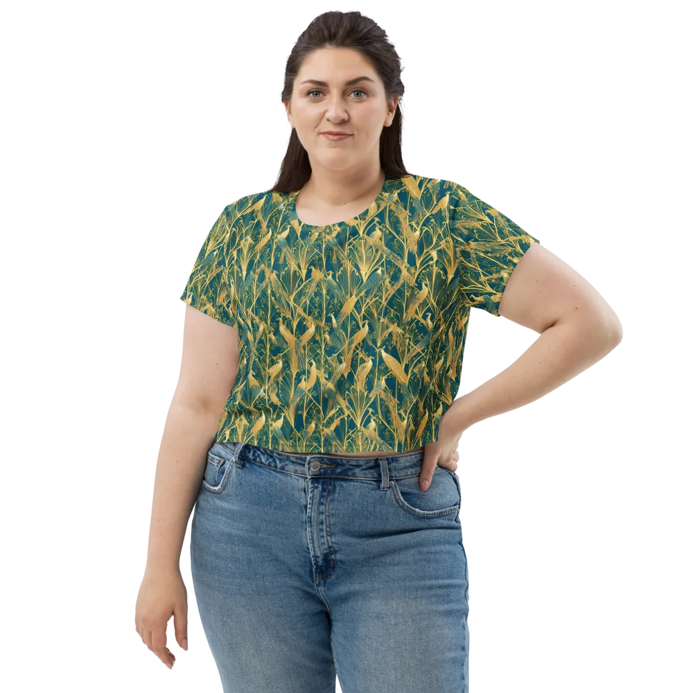 Gilded Aviary on Crop Tee — Front