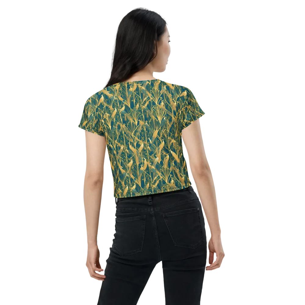 Gilded Aviary on Crop Tee — Back