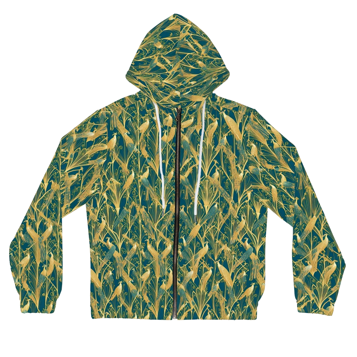 Gilded Aviary on Women's Full-Zip Hoodie — Front