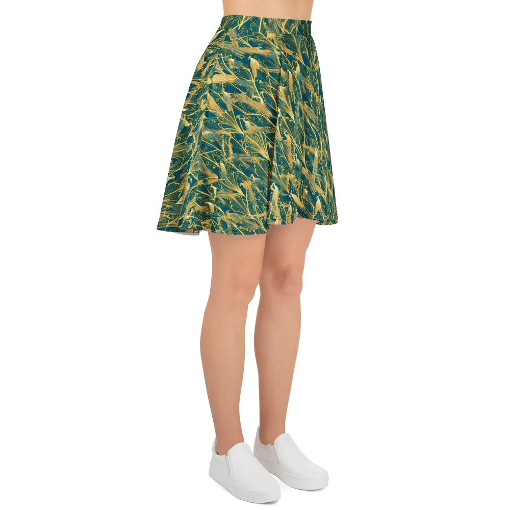 Gilded Aviary on Skater Skirt — Right