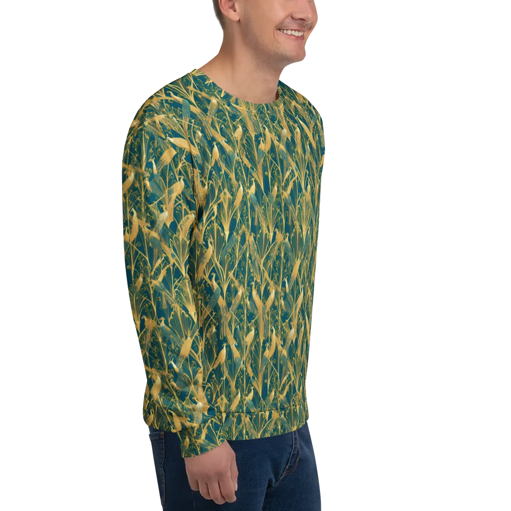 Gilded Aviary on Sweatshirt — Right Front