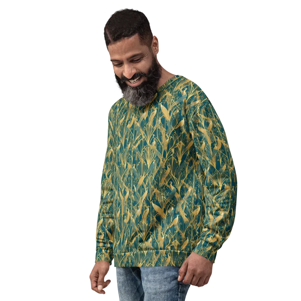 Gilded Aviary on Sweatshirt — Left Front