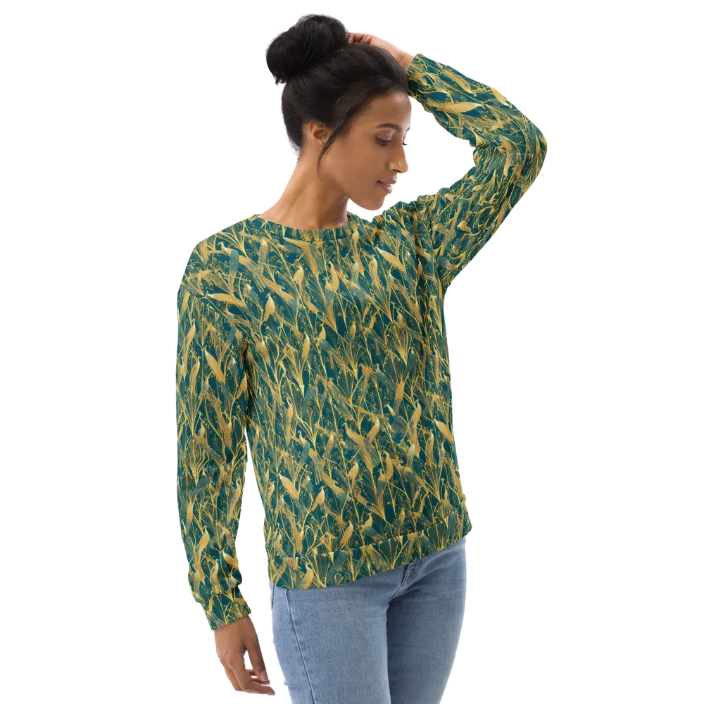Gilded Aviary on Sweatshirt — Right Front