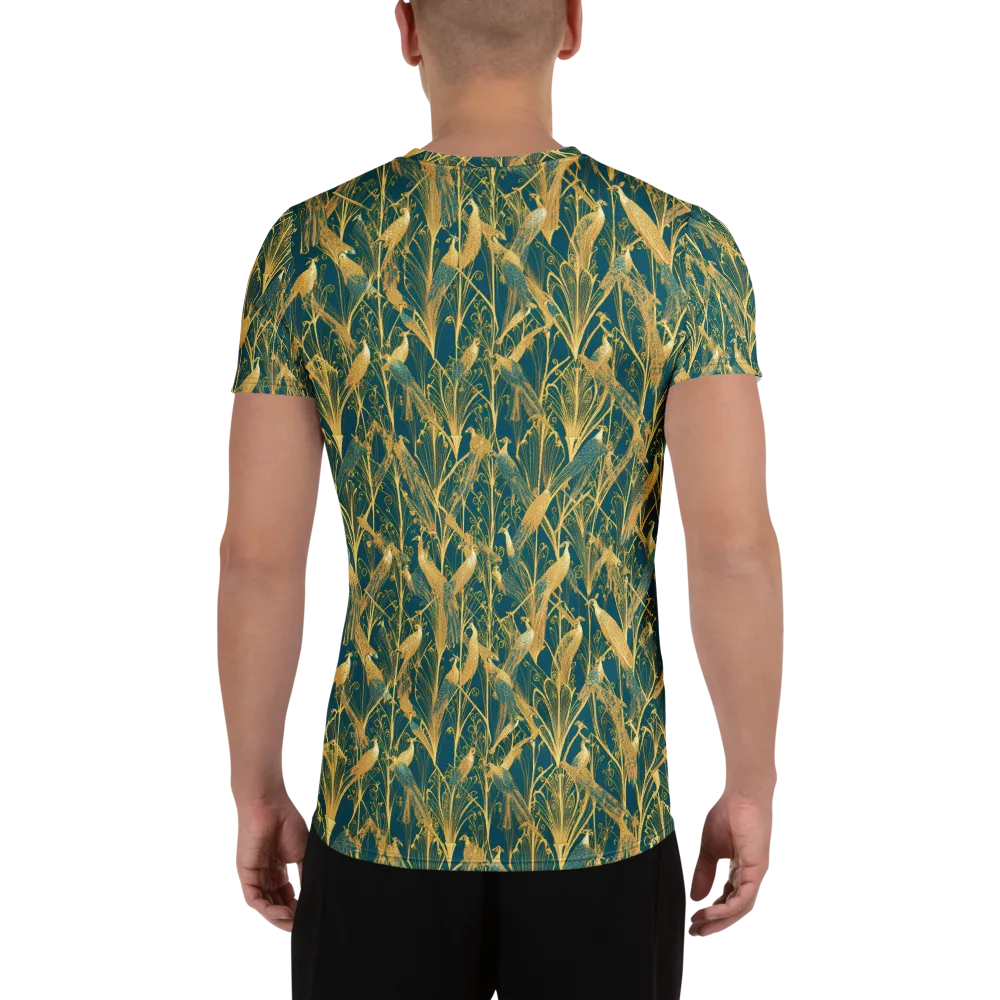 Gilded Aviary on Men's Athletic T-Shirt — Back