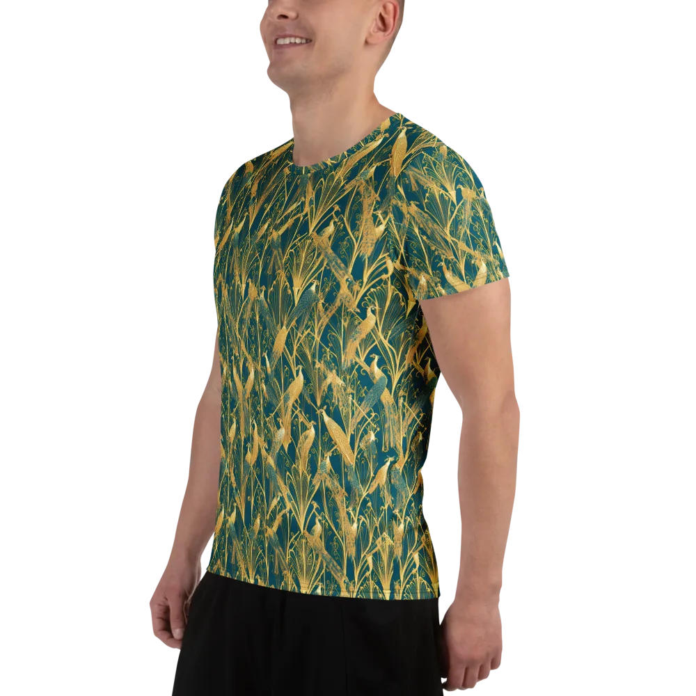 Gilded Aviary on Men's Athletic T-Shirt — Left