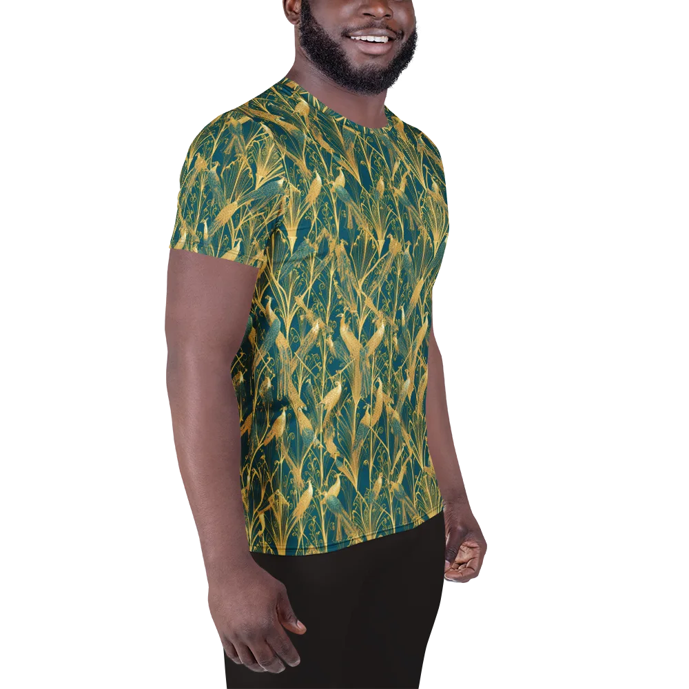 Gilded Aviary on Men's Athletic T-Shirt — Right