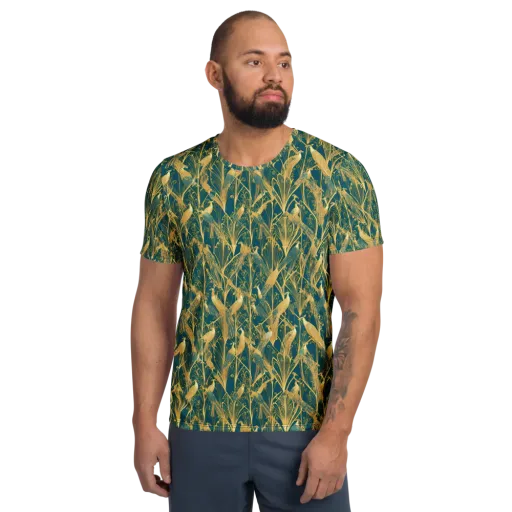 Gilded Aviary on a Men's Athletic T-Shirt