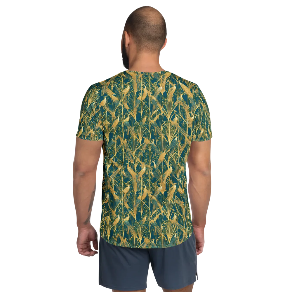 Gilded Aviary on Men's Athletic T-Shirt — Back