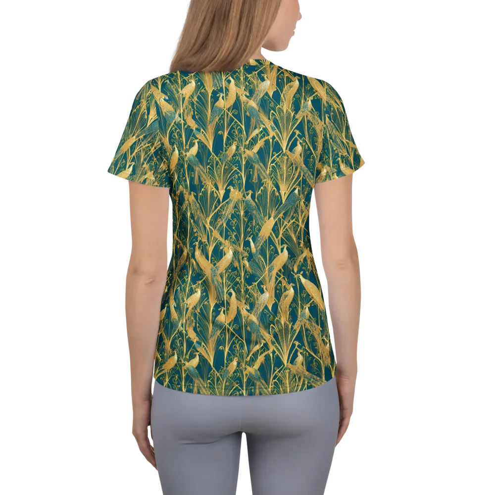 Gilded Aviary on Women's Athletic T-Shirt — Back