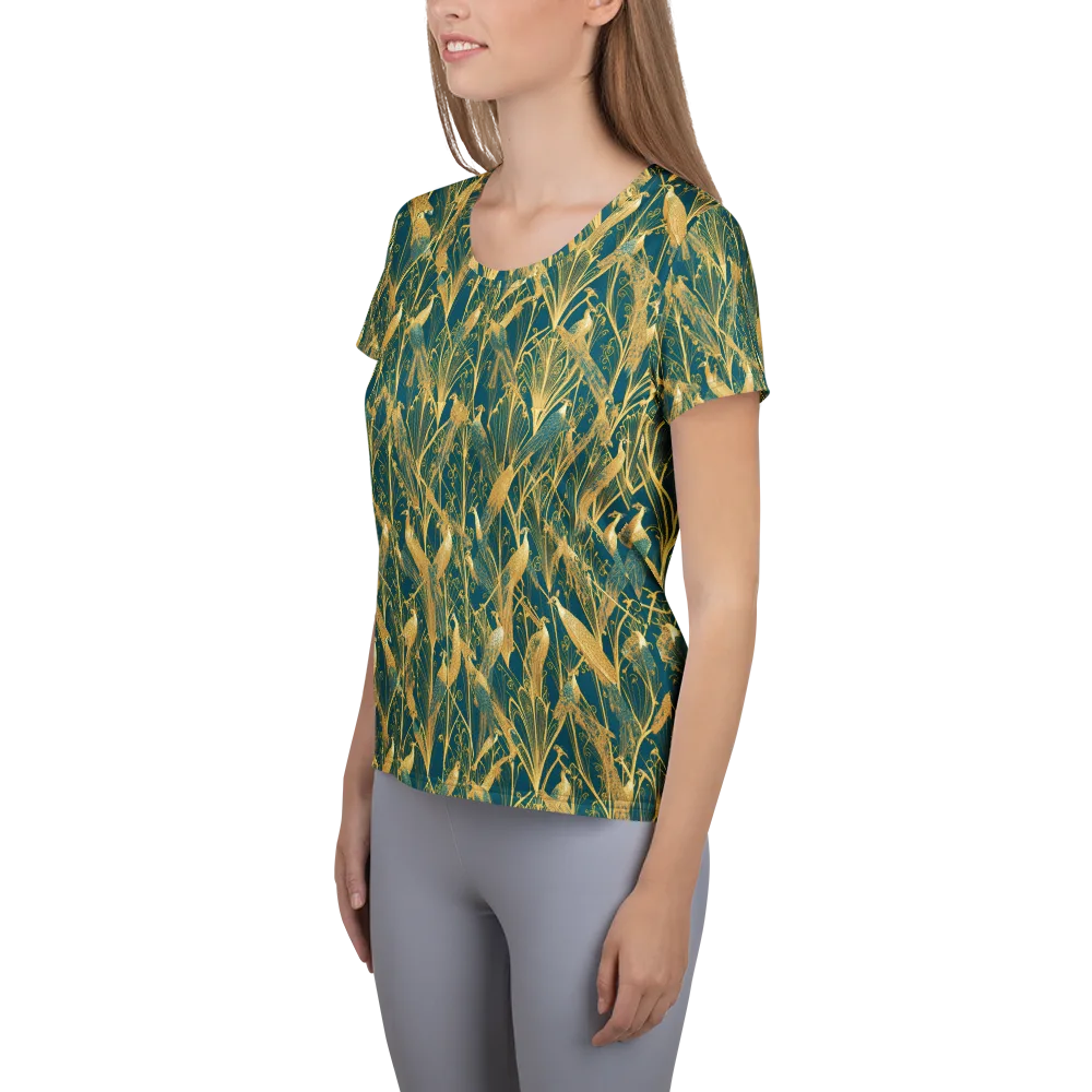 Gilded Aviary on Women's Athletic T-Shirt — Left