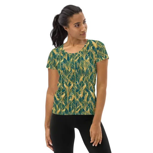 Gilded Aviary on a Women's Athletic T-Shirt