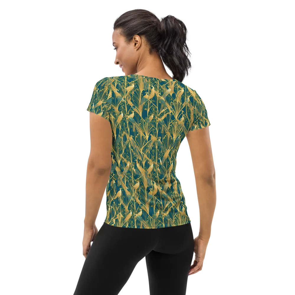 Gilded Aviary on Women's Athletic T-Shirt — Back