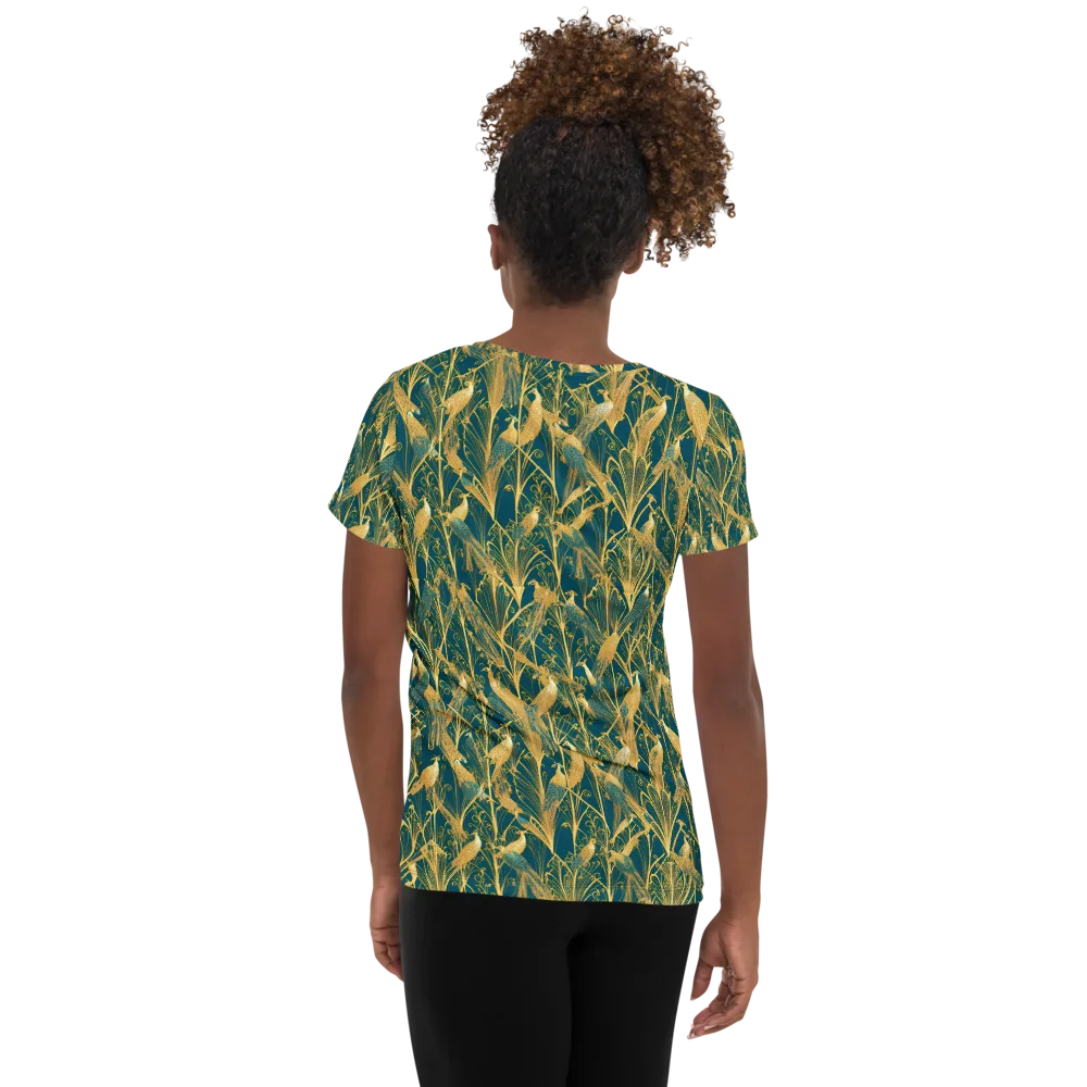 Gilded Aviary on Women's Athletic T-Shirt — Back