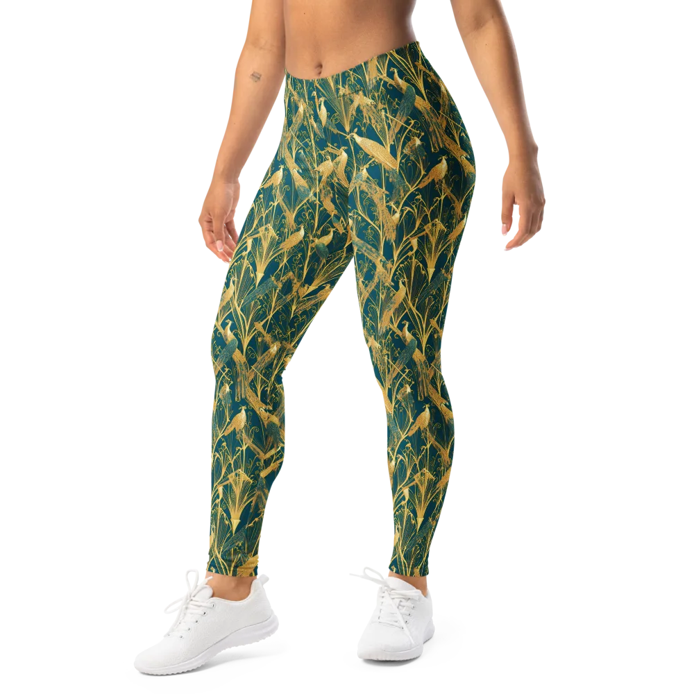 Gilded Aviary on Leggings — Left Front