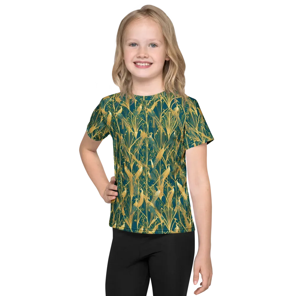 Gilded Aviary on Kids Crew Neck T-Shirt — Front
