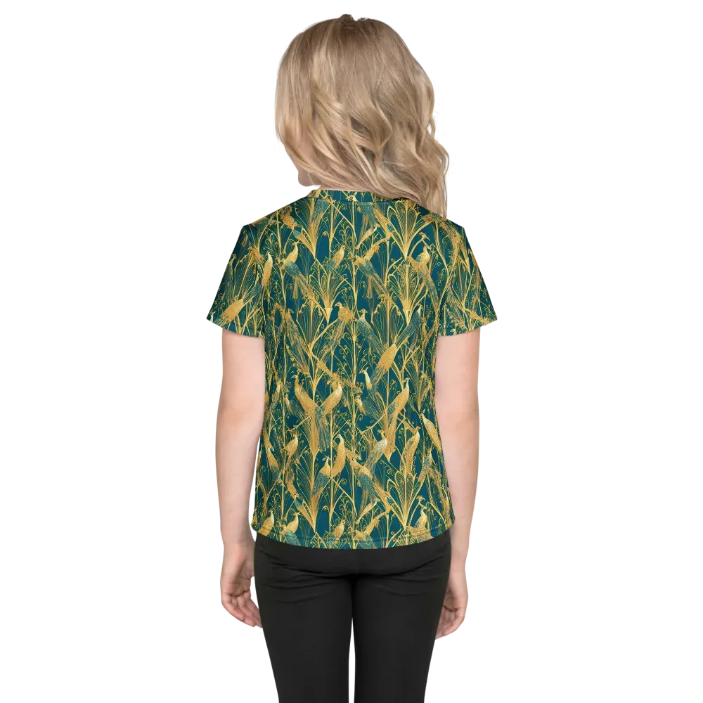 Gilded Aviary on Kids Crew Neck T-Shirt — Back