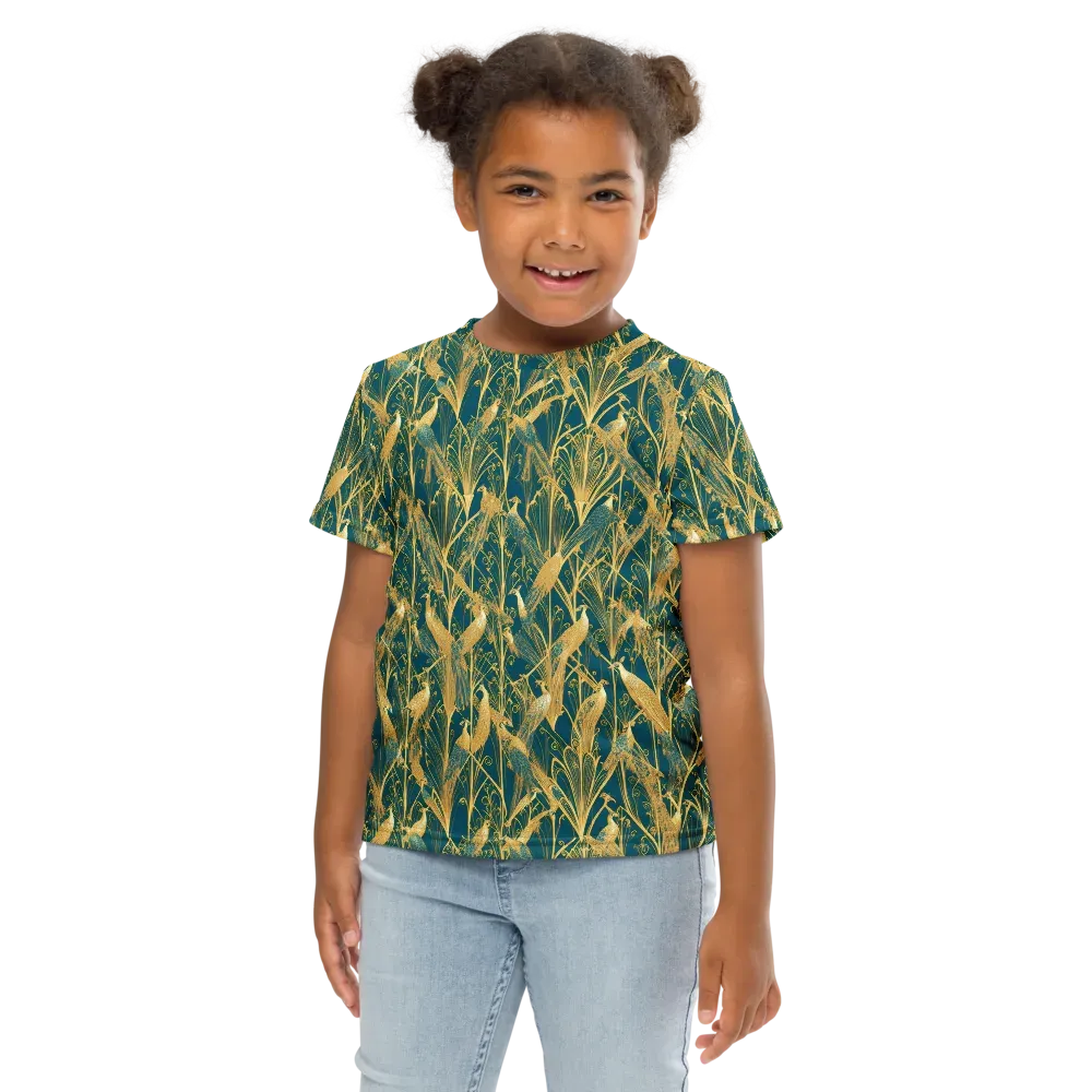 Gilded Aviary on Kids Crew Neck T-Shirt — Front
