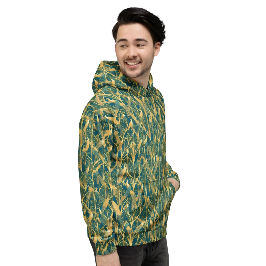 Gilded Aviary on Hoodie — Right