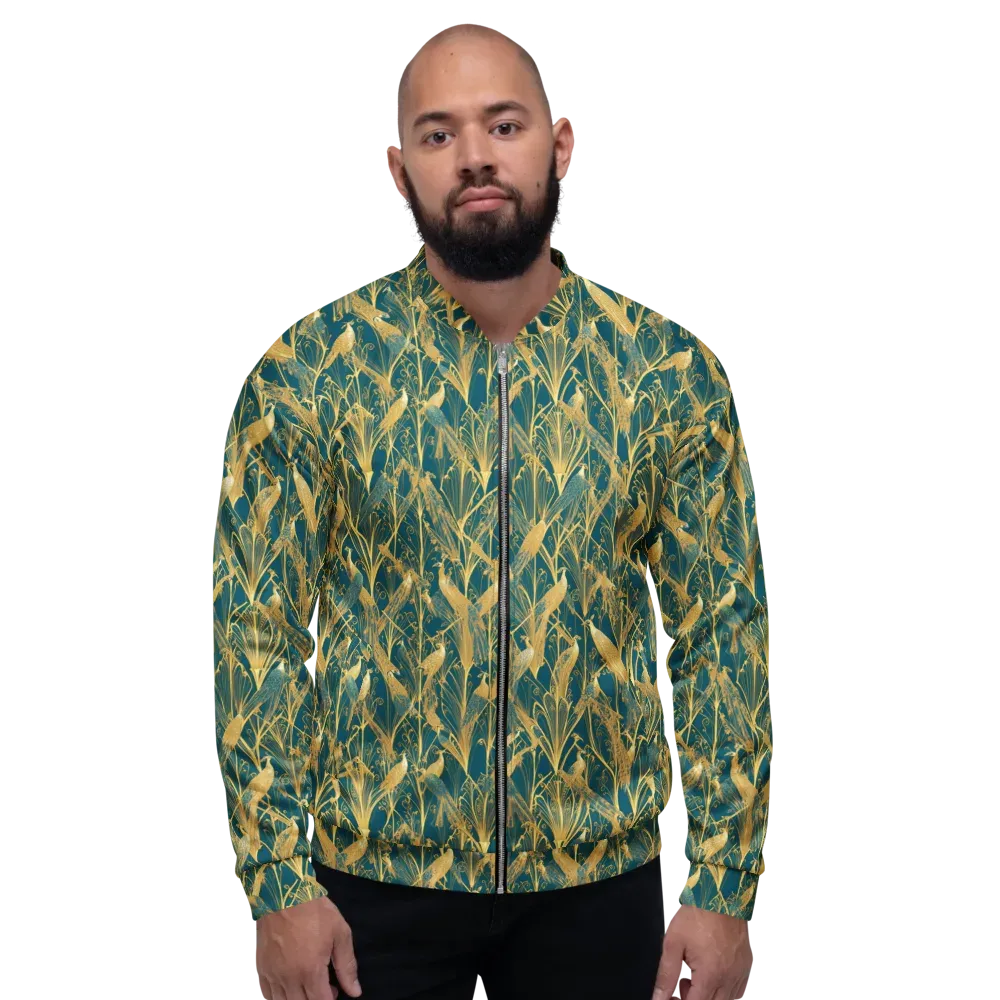 Gilded Aviary on Bomber Jacket — Front
