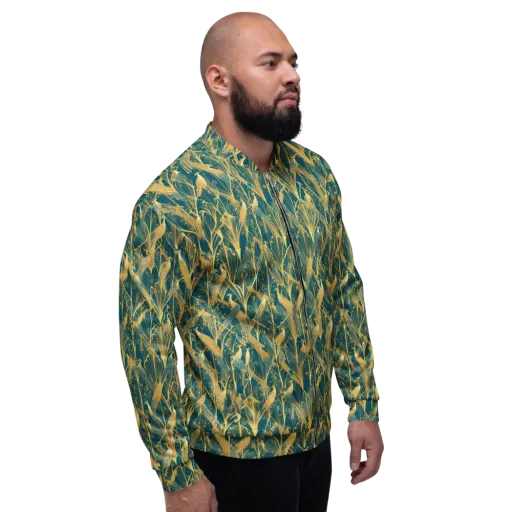 Gilded Aviary on a Bomber Jacket