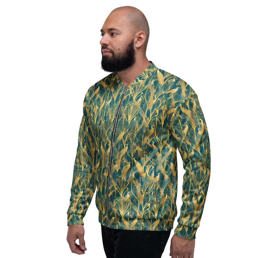 Gilded Aviary on Bomber Jacket — Left