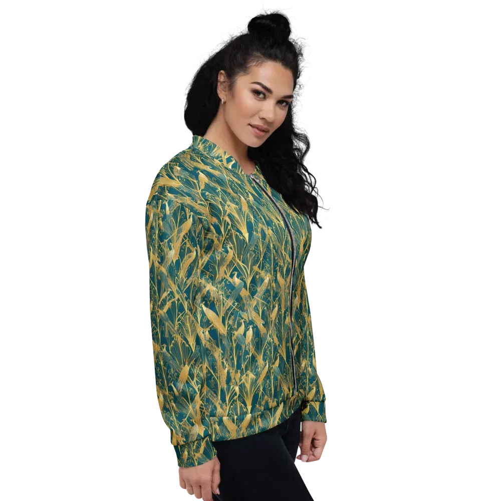Gilded Aviary on Bomber Jacket — Right