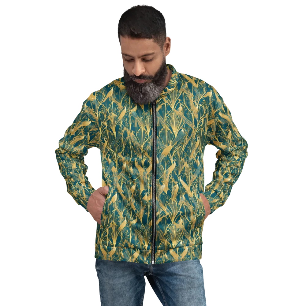 Gilded Aviary on Bomber Jacket — Front