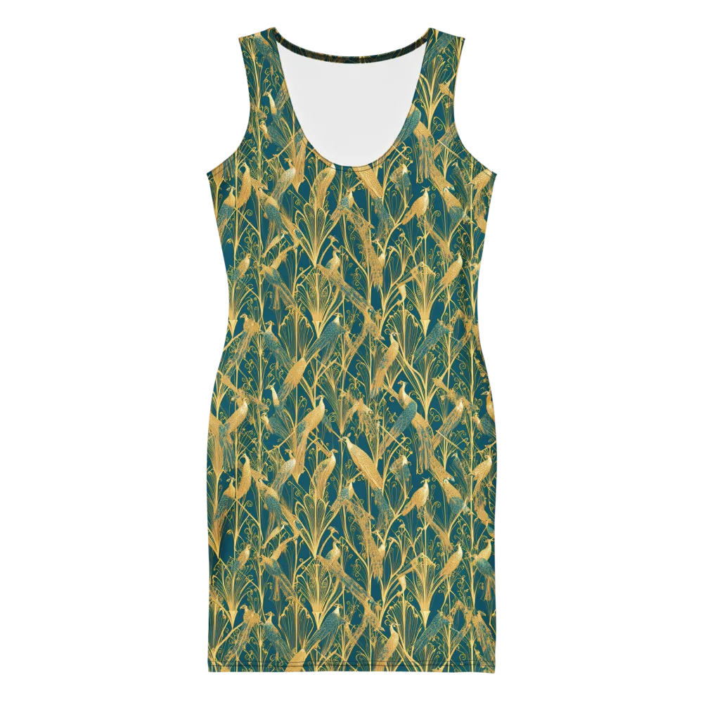 Gilded Aviary on Bodycon Dress — Front