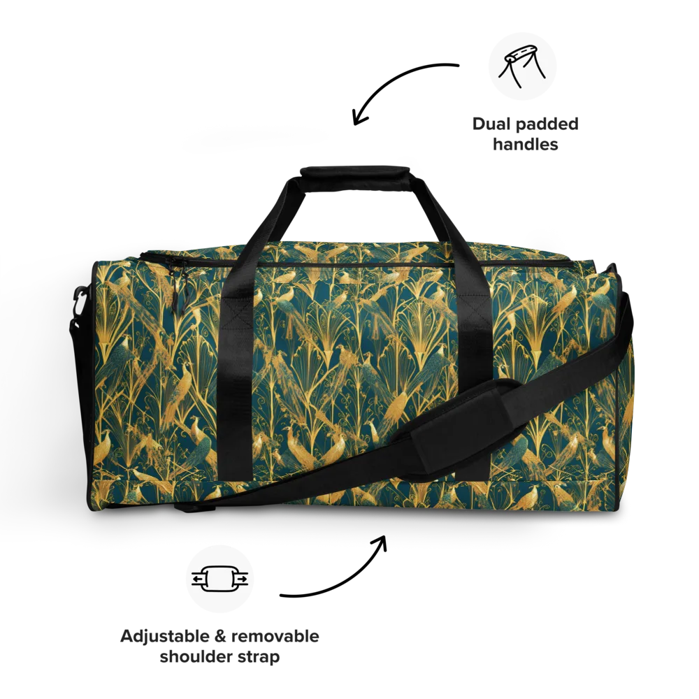 Gilded Aviary on Duffle Bag — Front