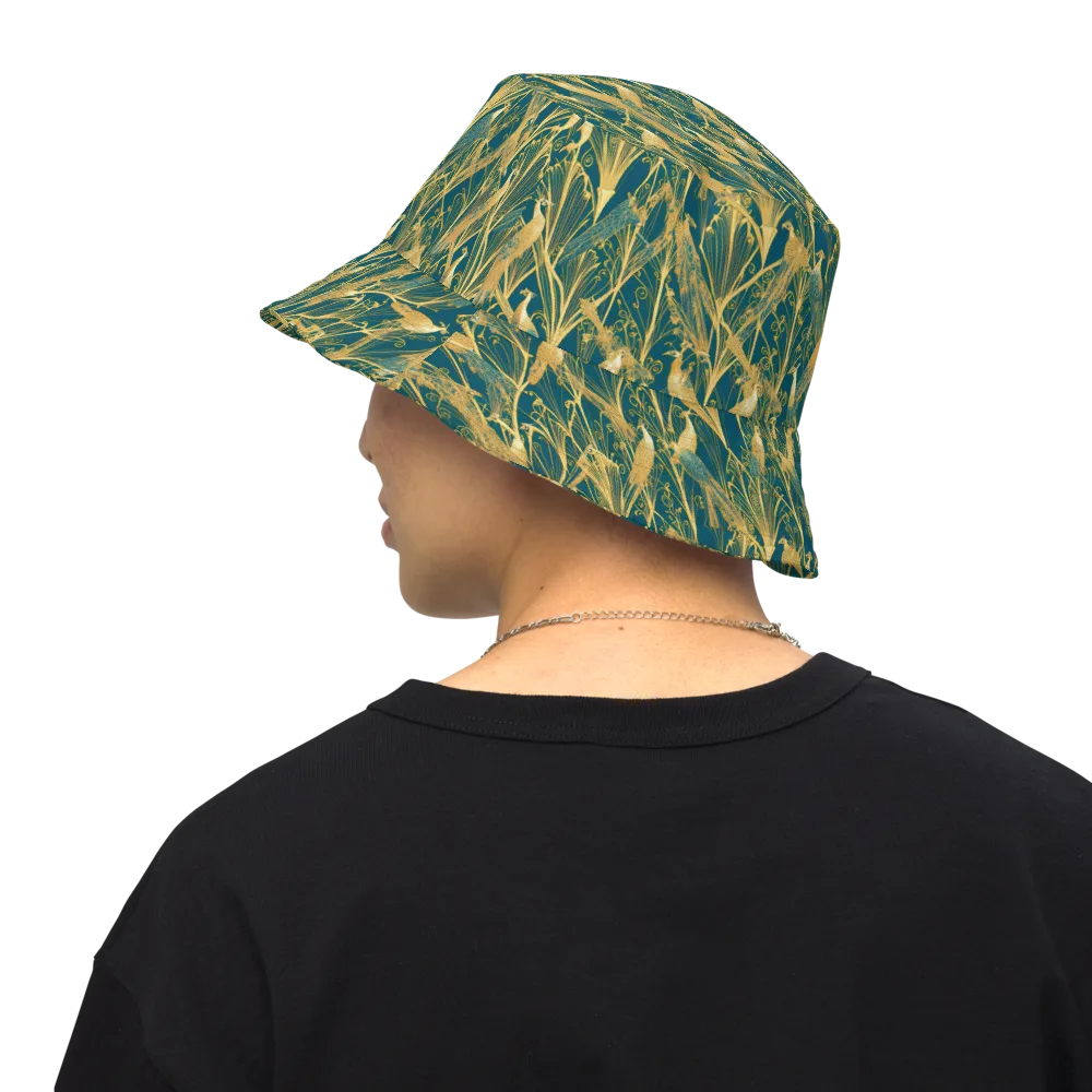 Gilded Aviary on Reversible Bucket Hat — Back Inside