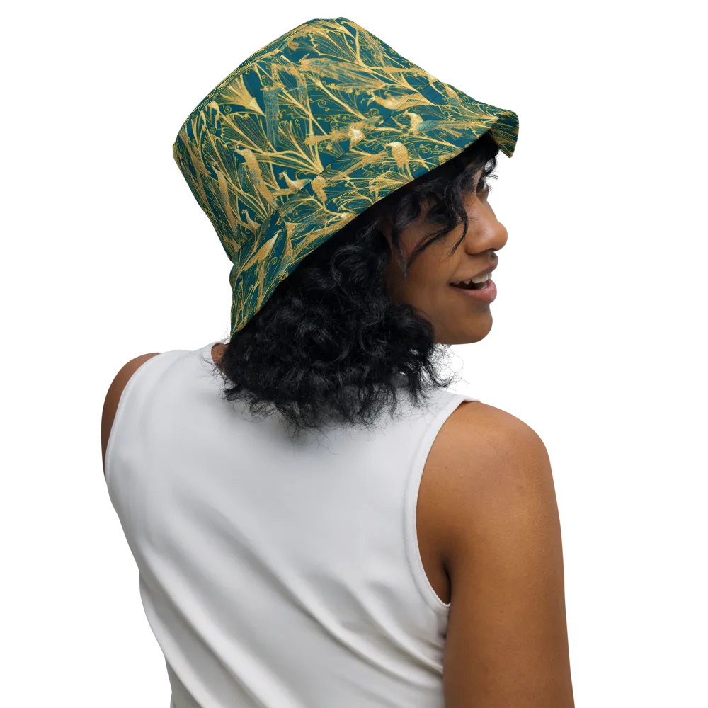 Gilded Aviary on Reversible Bucket Hat — Right Outside