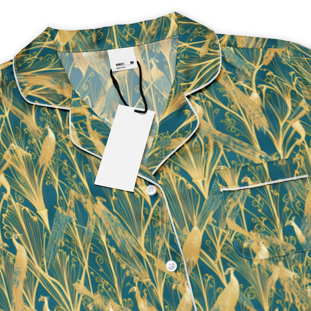 Gilded Aviary on Women's Short Sleeve Pajama Top — Product details