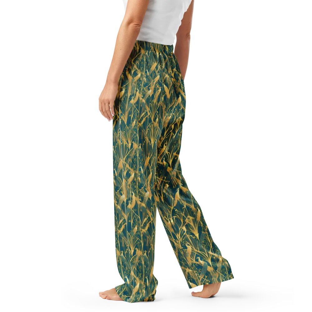 Gilded Aviary on Women's Pajama Pants — Left