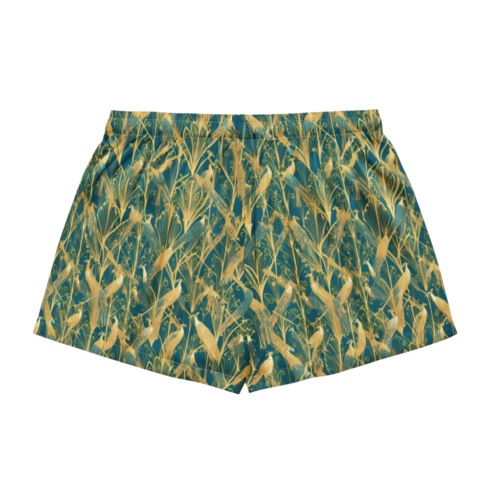 Gilded Aviary on Women's Pajama Shorts — Back