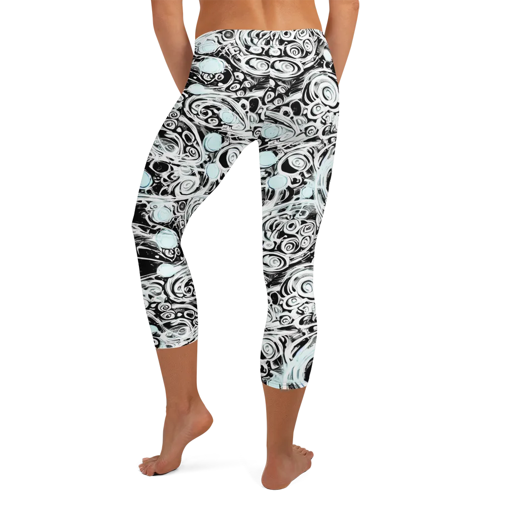 Frozen Vortex on Capri Leggings — Back
