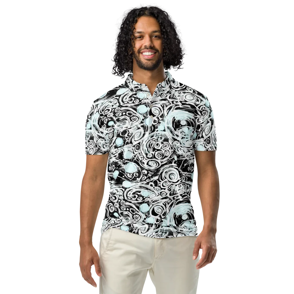 Frozen Vortex on Men's Slim Fit Polo Shirt — Front