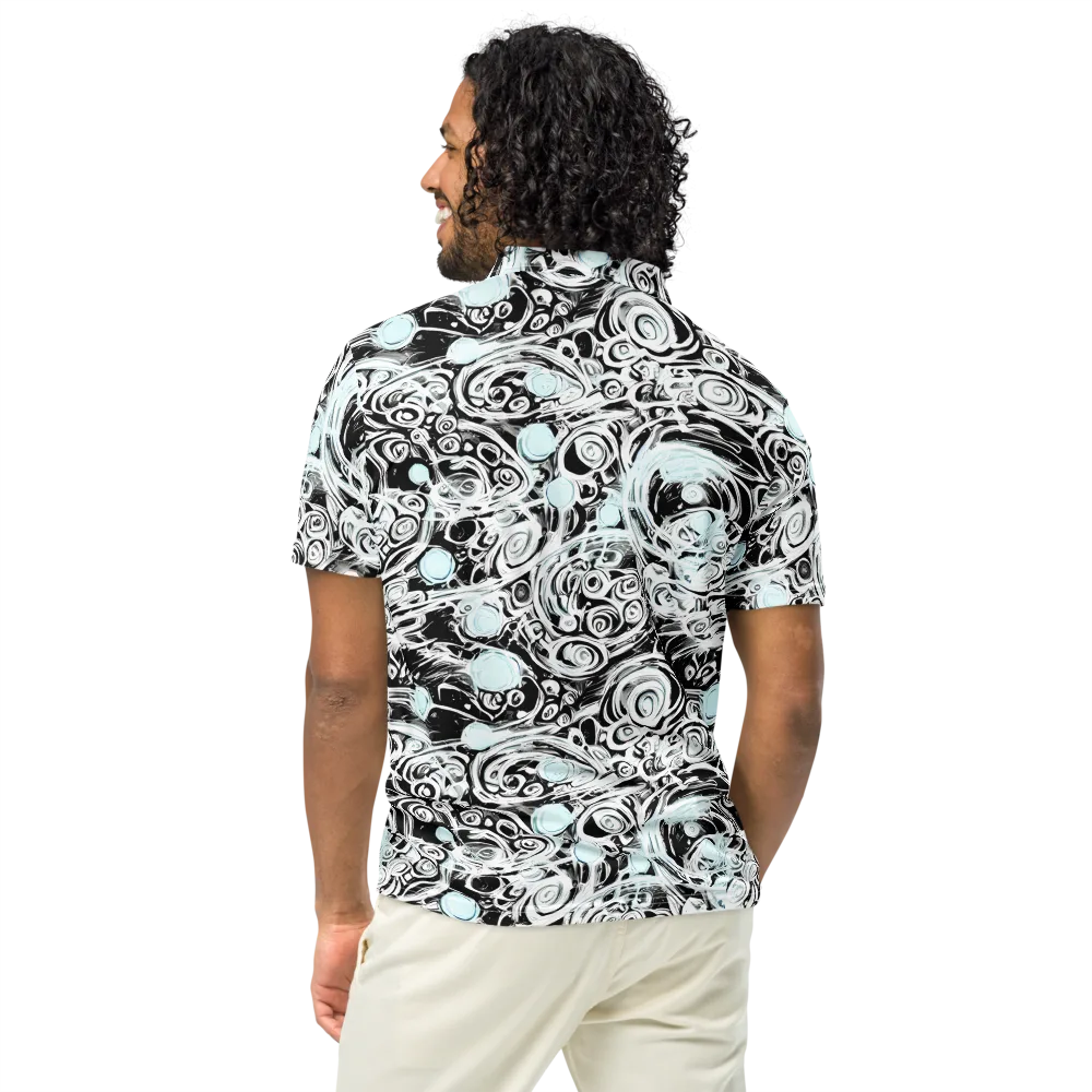 Frozen Vortex on Men's Slim Fit Polo Shirt — Back