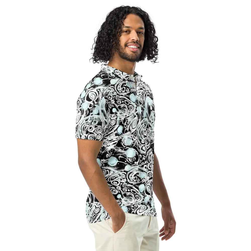 Frozen Vortex on Men's Slim Fit Polo Shirt — Right Front