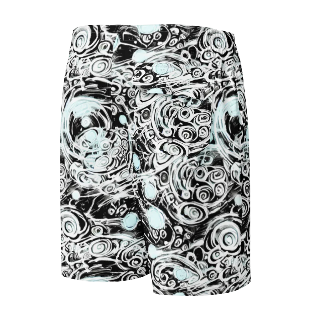 Frozen Vortex on Men's Board Shorts — Back