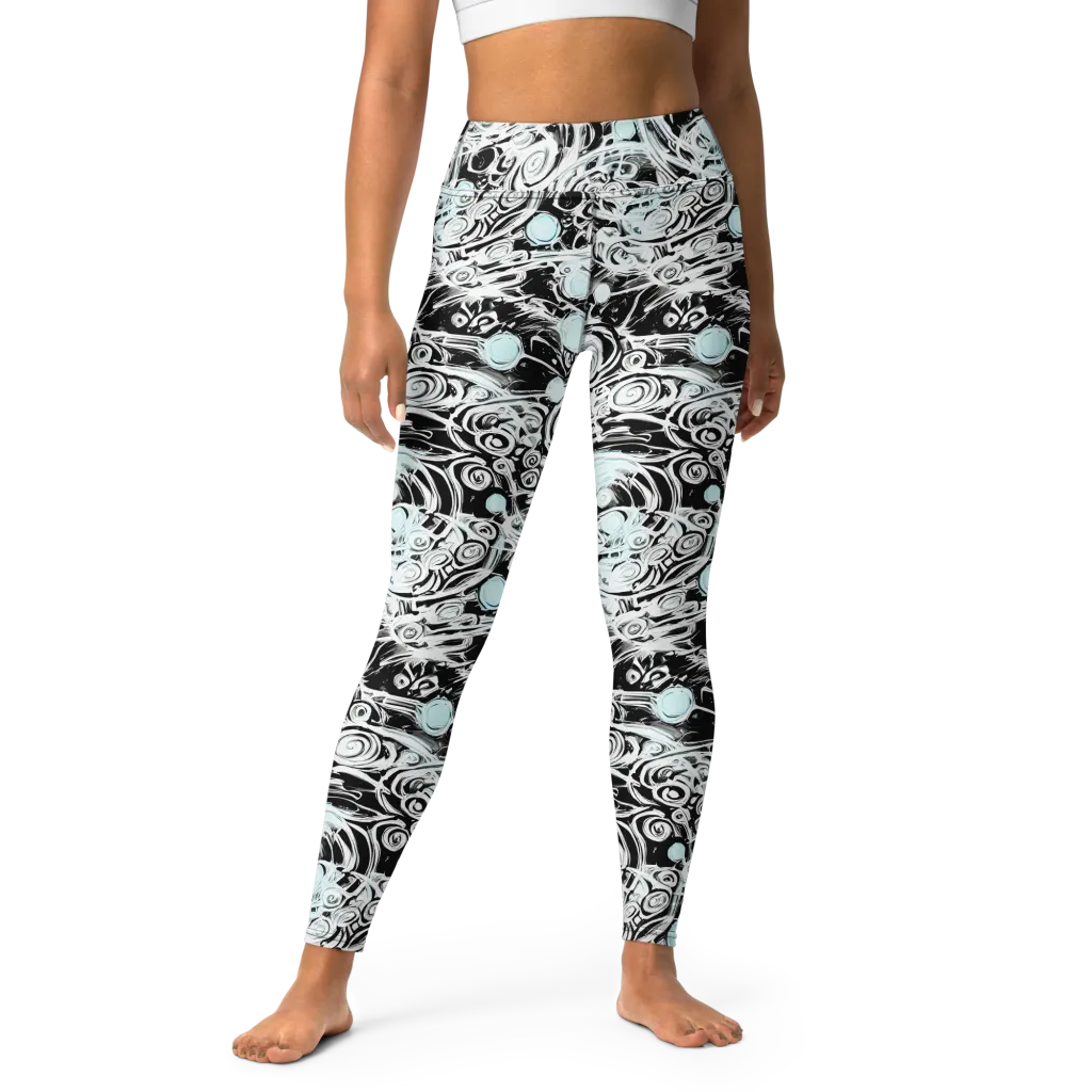 Frozen Vortex on Yoga Leggings — Front