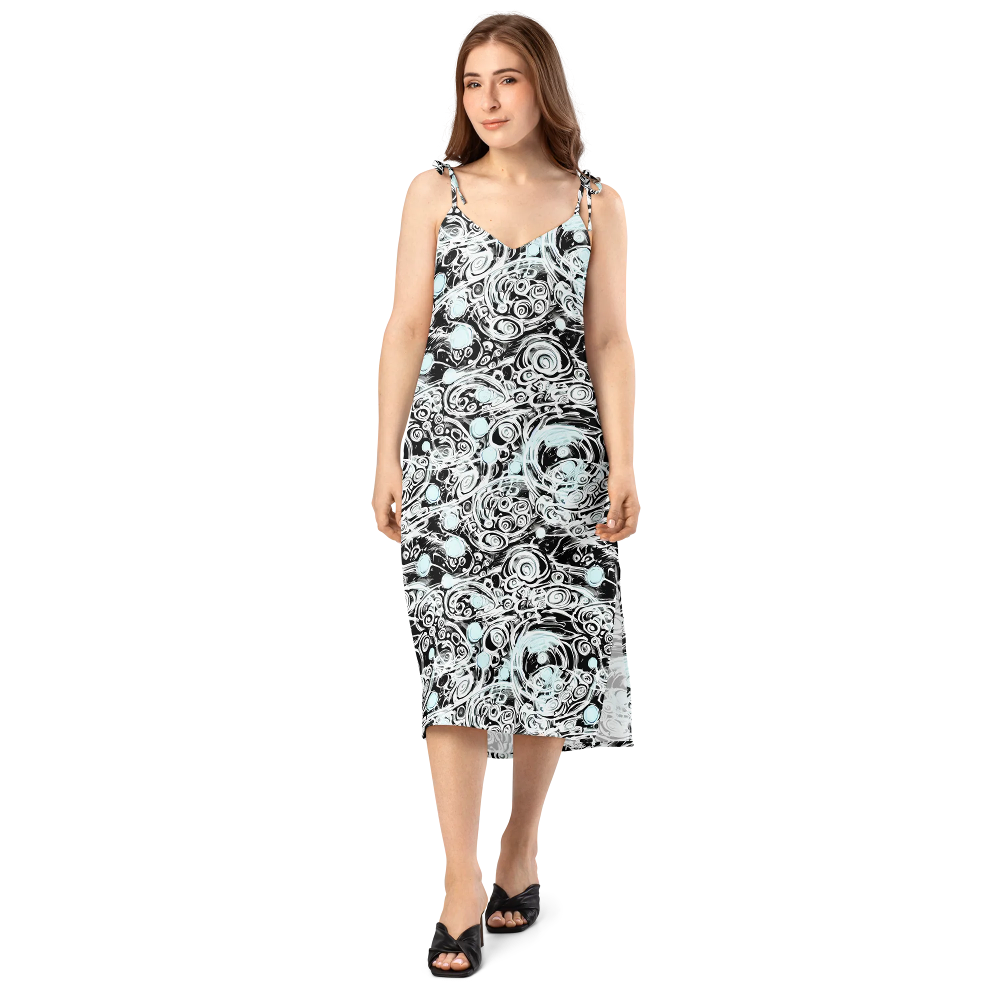 Frozen Vortex on Slip Dress — Front