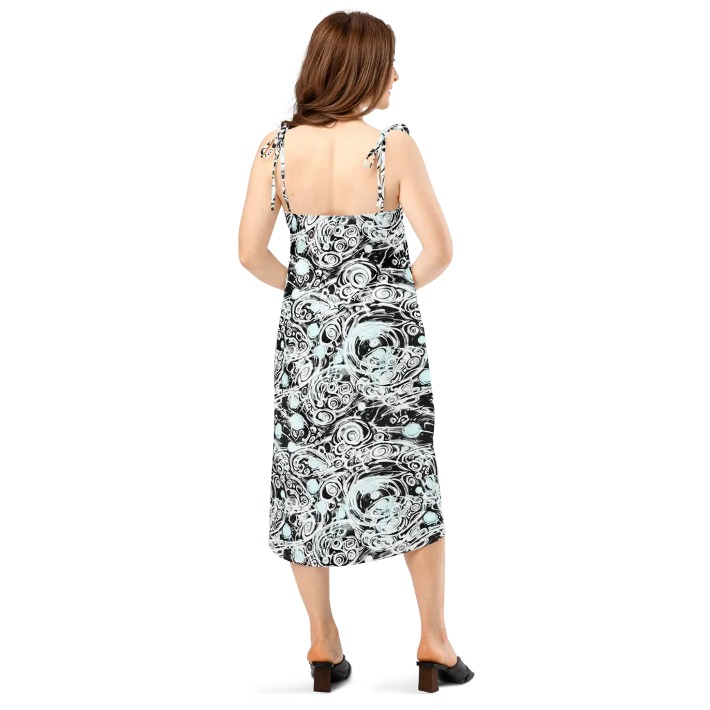 Frozen Vortex on Slip Dress — Back