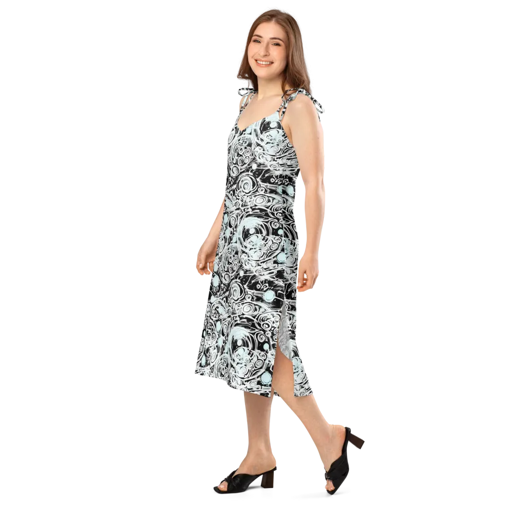 Frozen Vortex on Slip Dress — Left Front