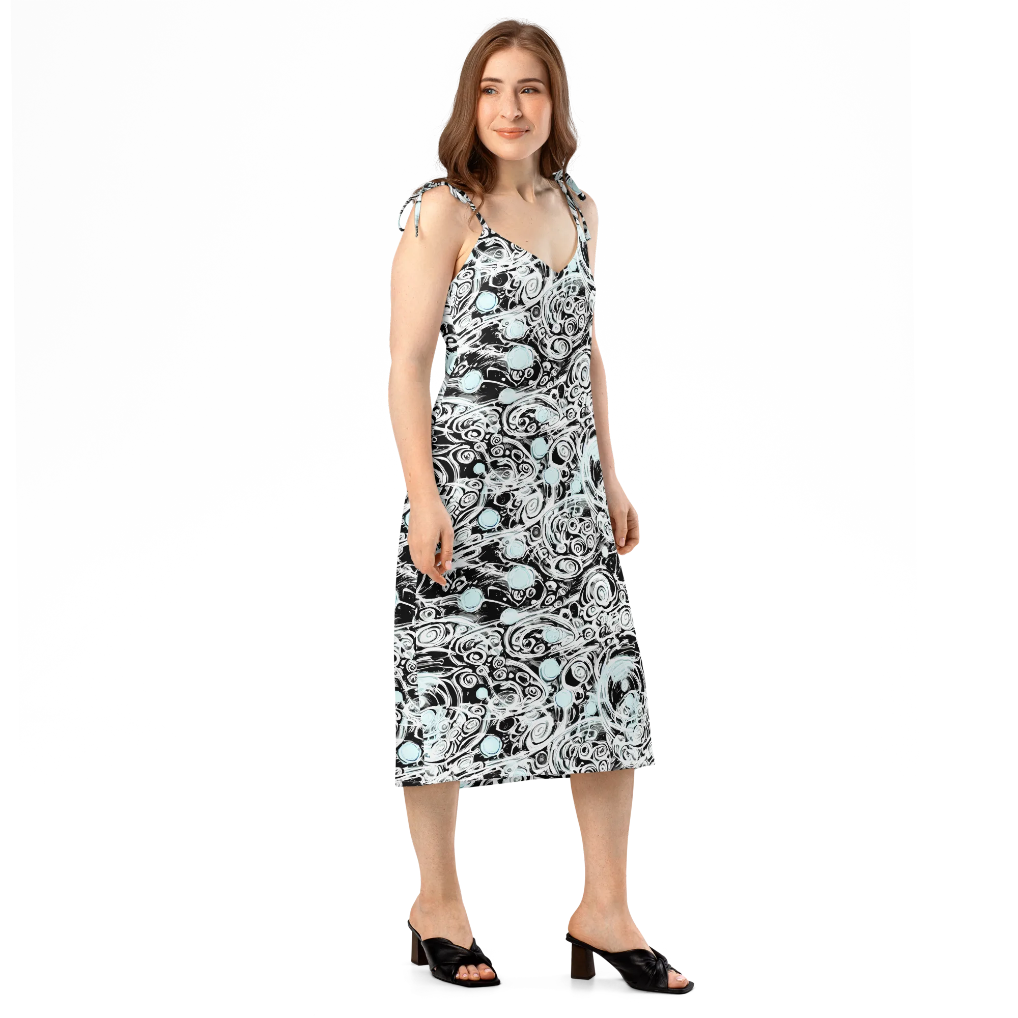 Frozen Vortex on Slip Dress — Right Front